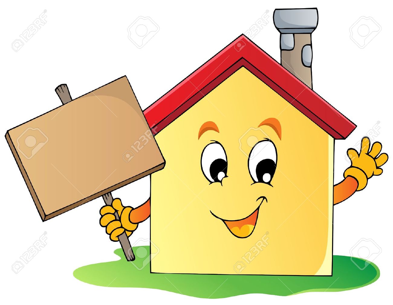 Smiling house clipart Clip Art Library