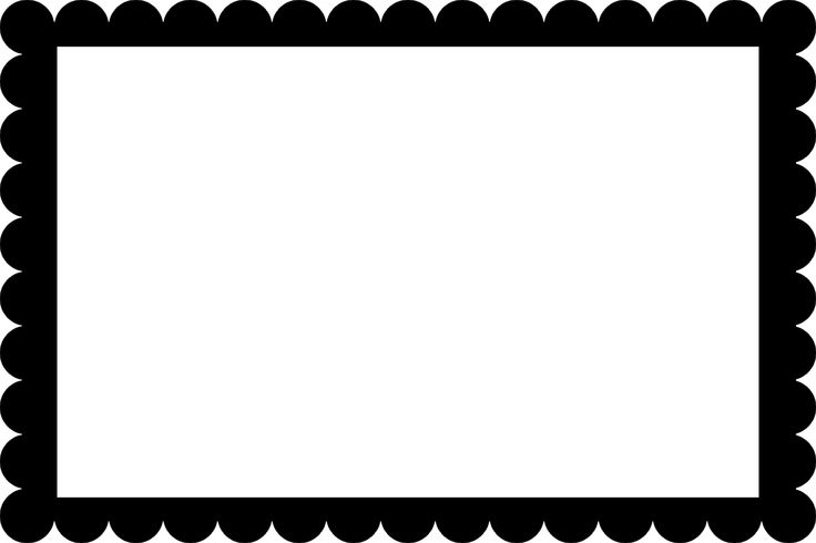 Scalloped Rectangle Frame Clipart