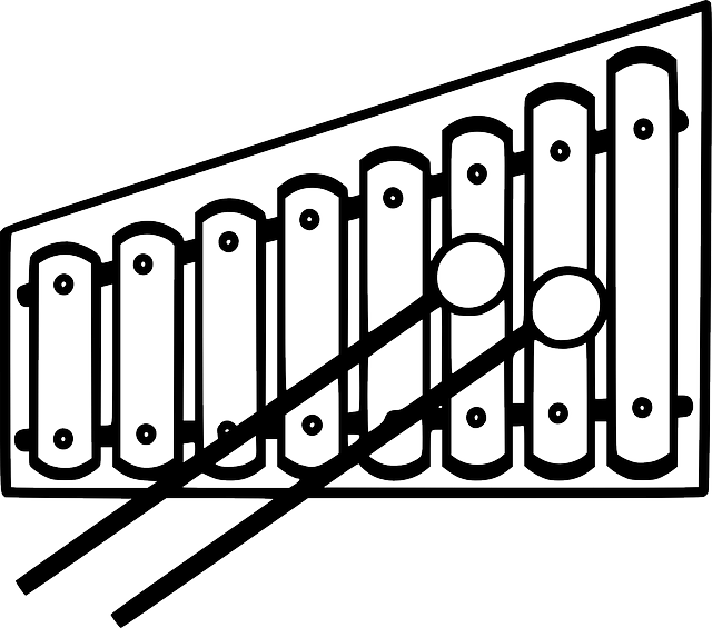 Free Xylophone Clipart Black And White, Download Free Xylophone Clipart