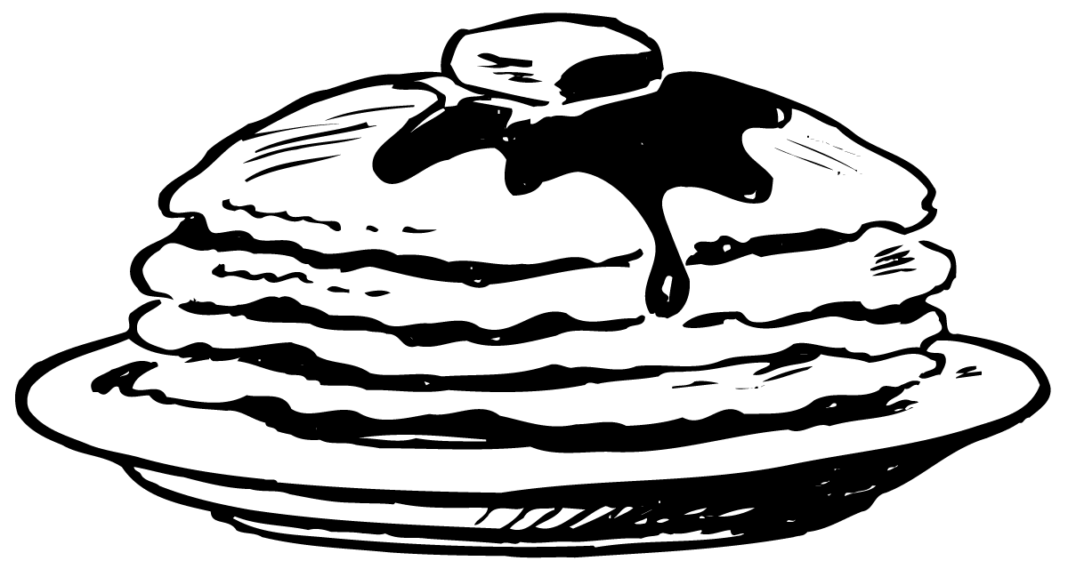 black and white pancake clip art Clip Art Library
