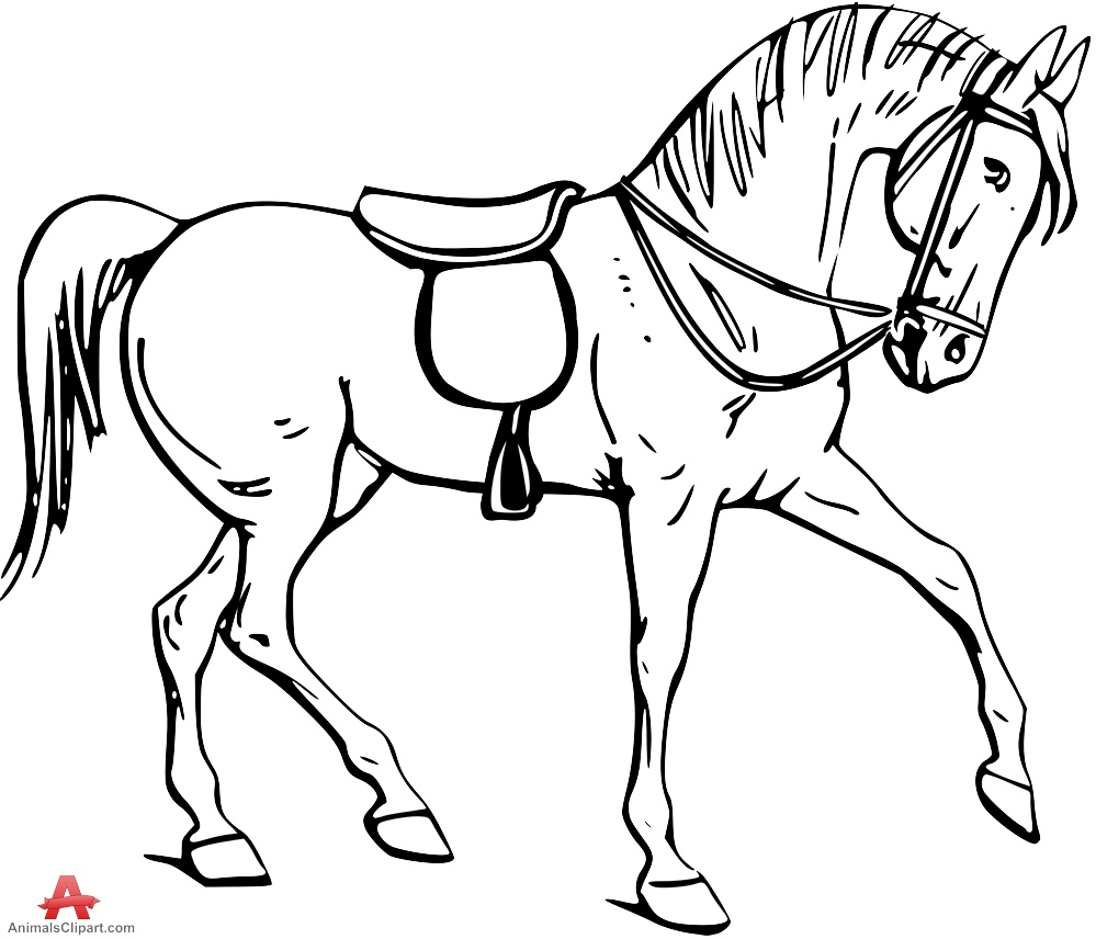 Horse Coloring Pages - Clip Art Library