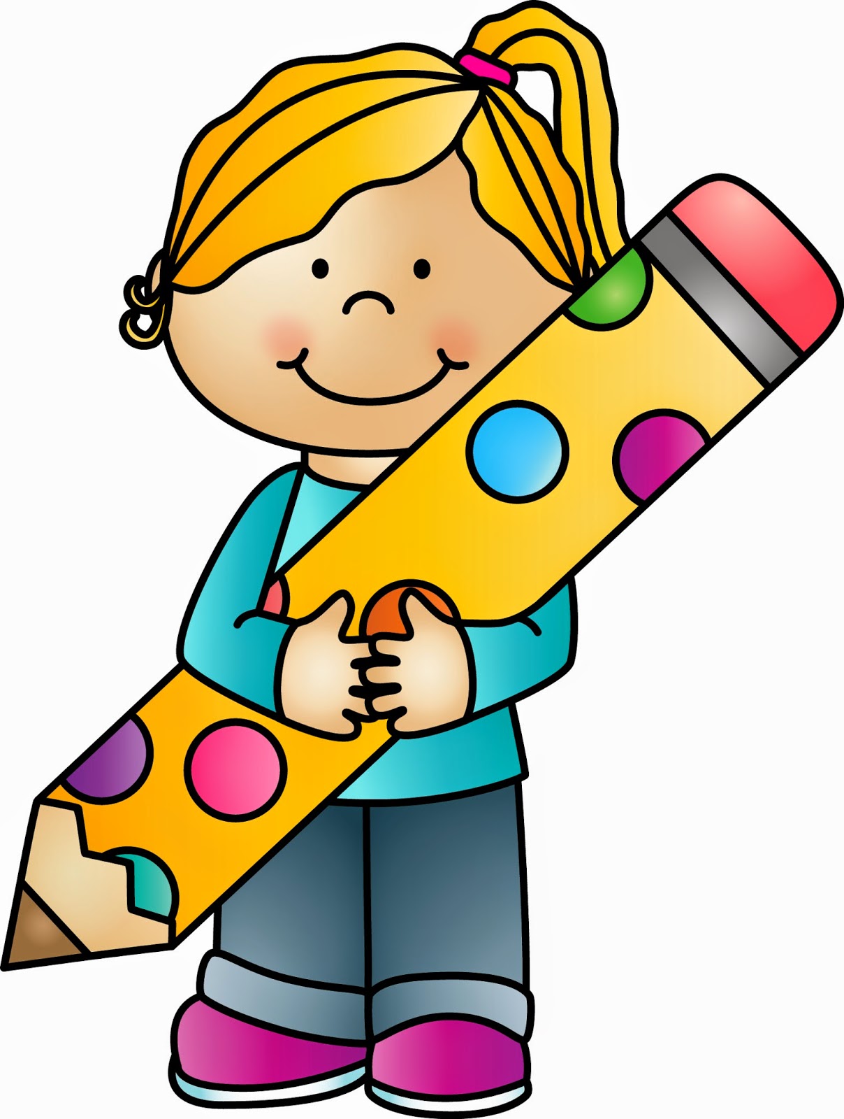 kid with pencil clipart Clip Art Library