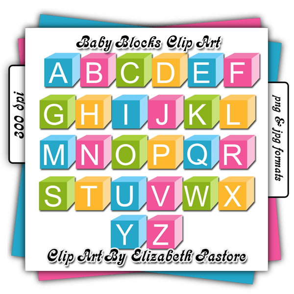 Adorable Baby Blocks Cliparts Create Playful and Creative Designs for