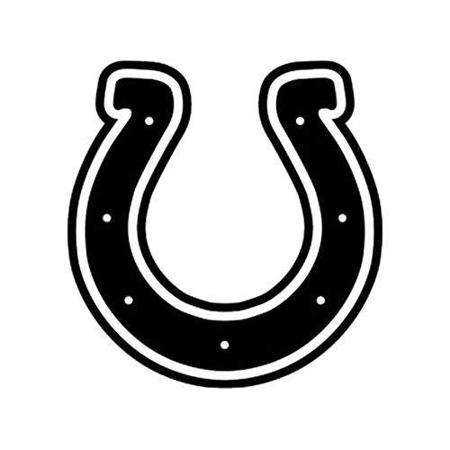White Horseshoe Colts Logos Stencil