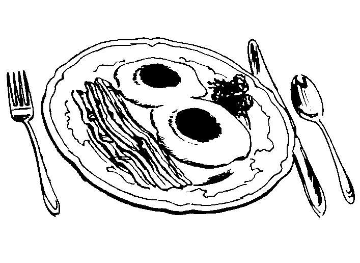 Free Dishes Clipart Black And White, Download Free Dishes Clipart Black
