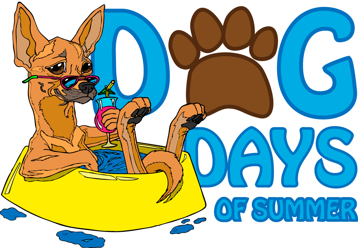 Celebrate Summer with Playful Dog Summer Cliparts