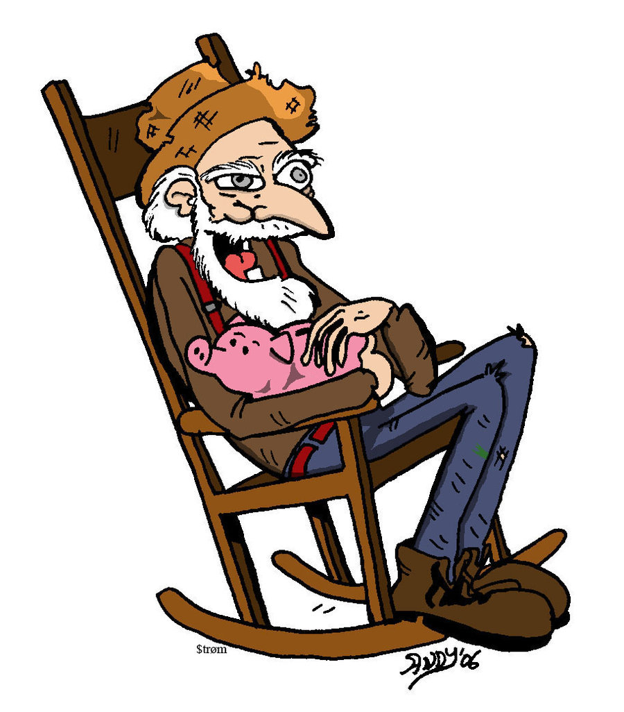 old man in a rocking chair Clip Art Library