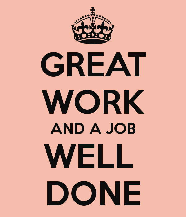 Thank You For A Job Well Done