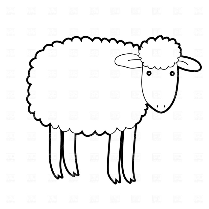 Free Clipart Sheep Black And White, Download Free Clipart Sheep Black