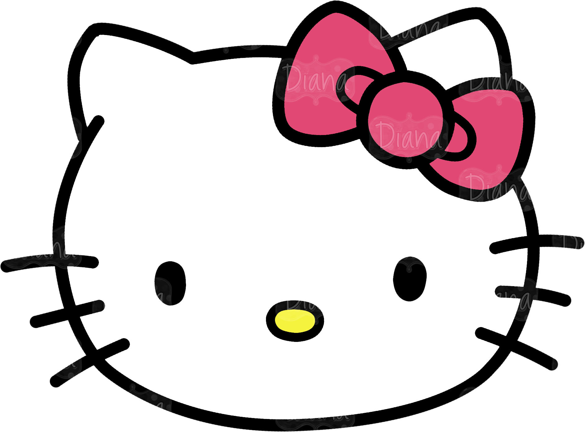 hello kitty head transparent - Clip Art Library