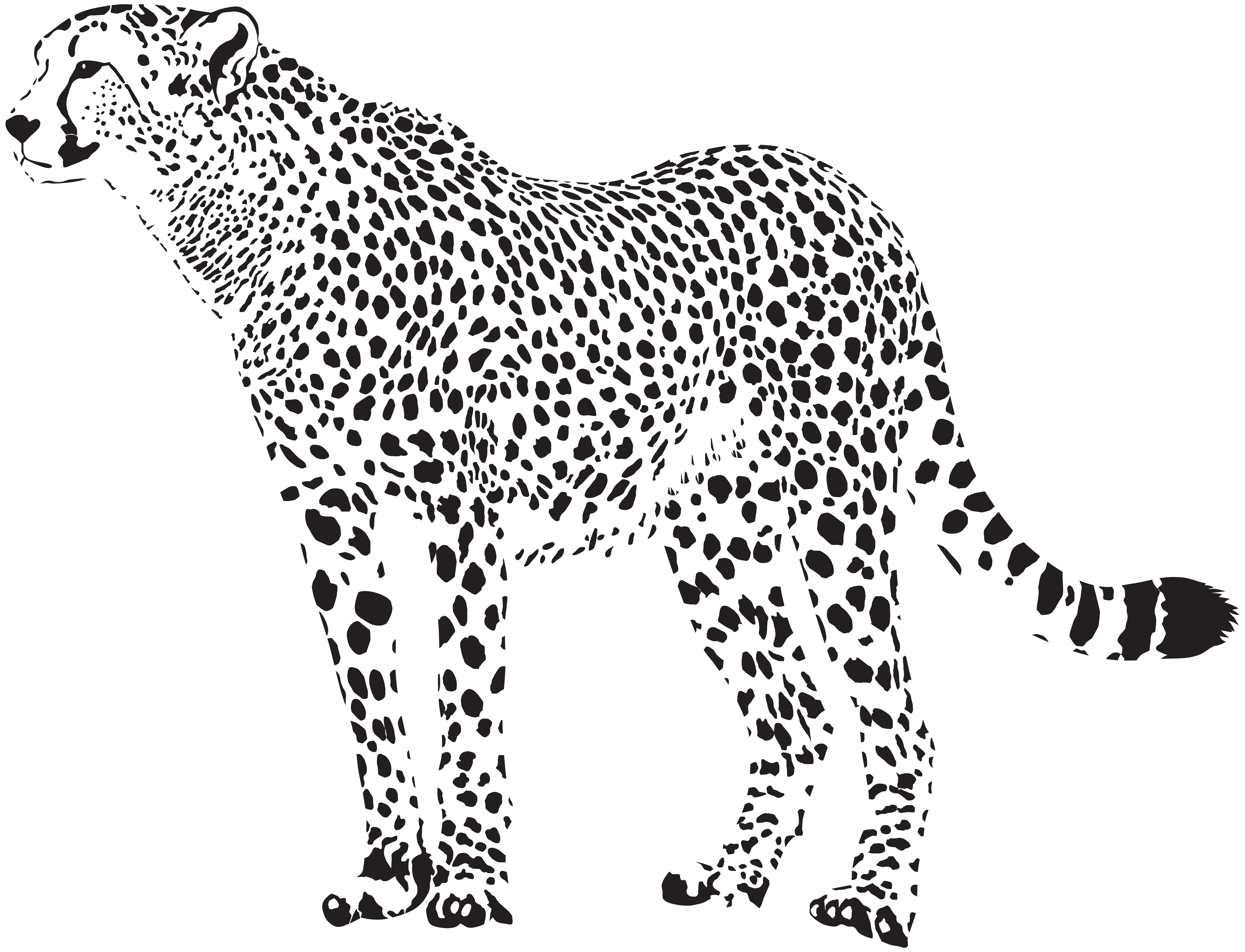 Cheetah Silhouette Cliparts