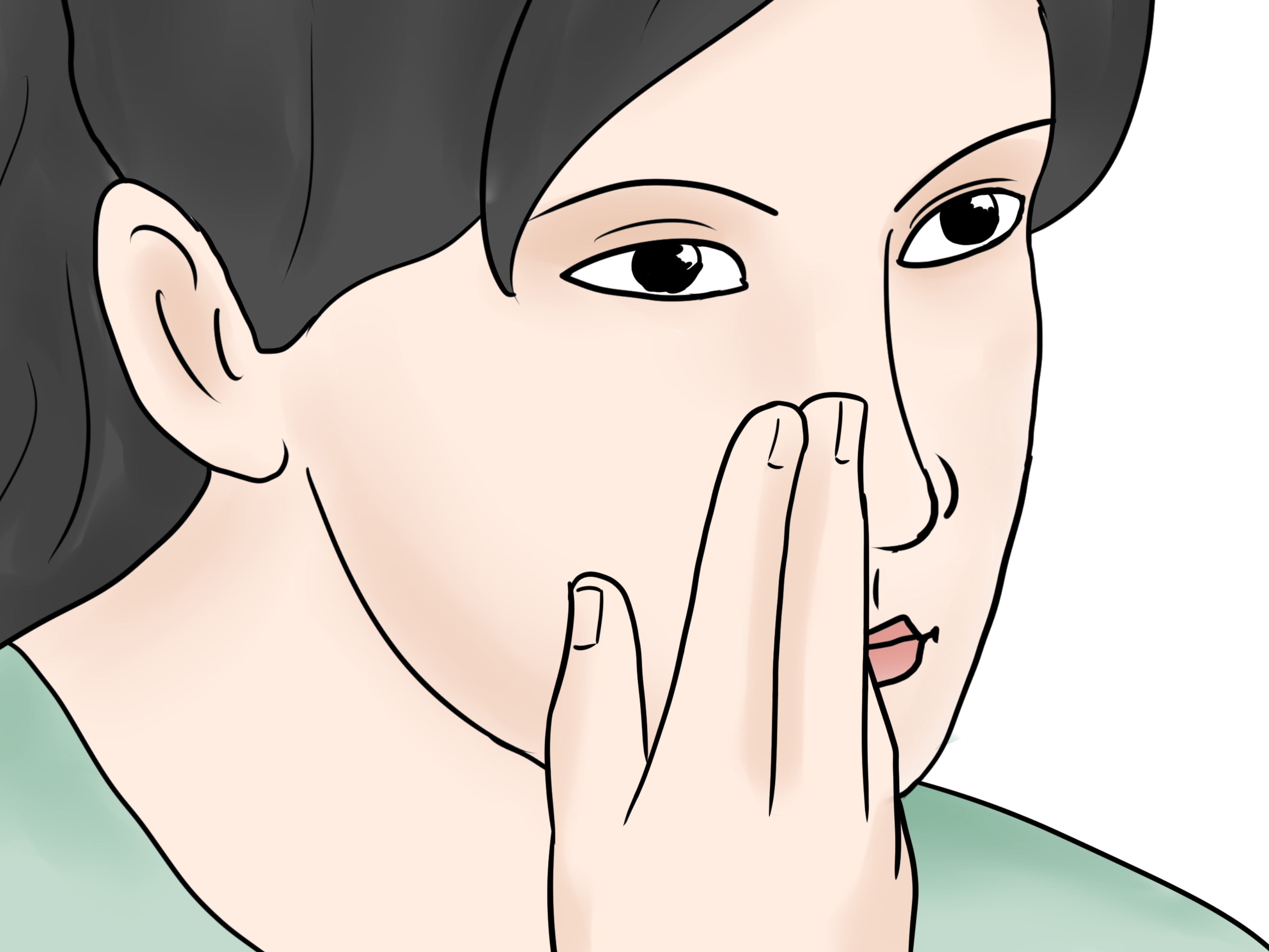 Touching Nose Clipart