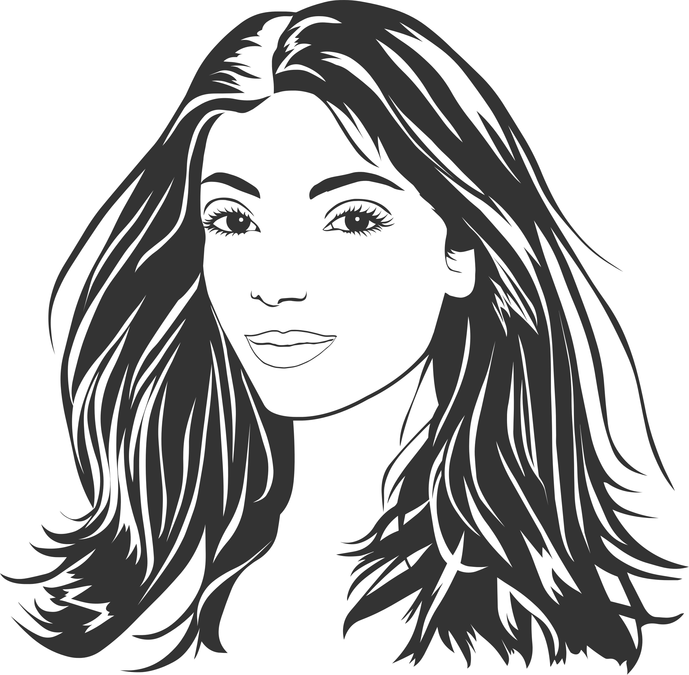 Free Hair Clipart Black And White, Download Free Hair Clipart Black And