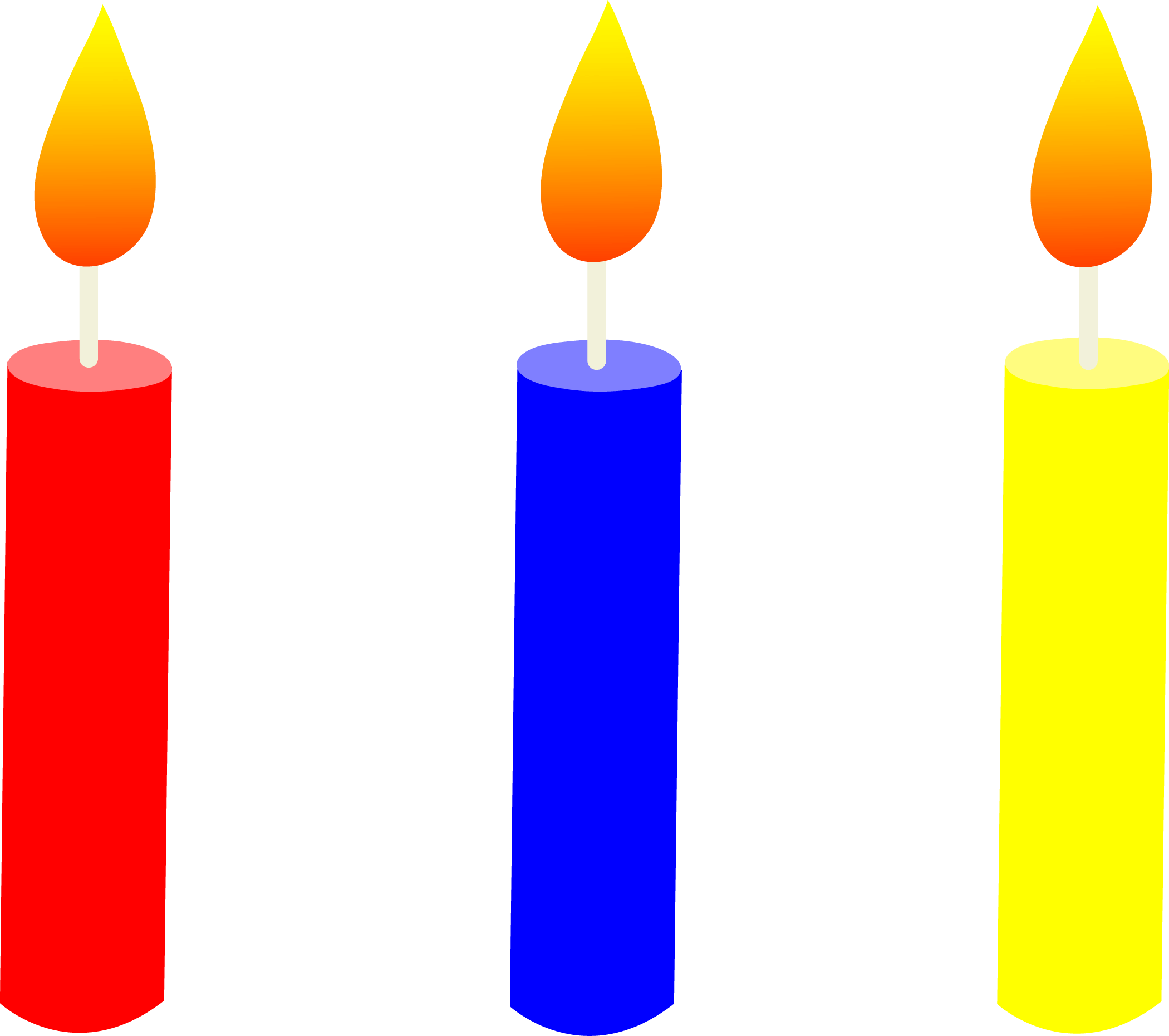 drawing of candles with colour Clip Art Library