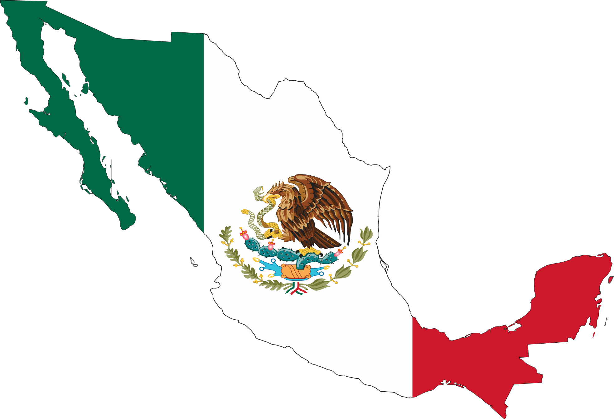 mexican flag in country Clip Art Library
