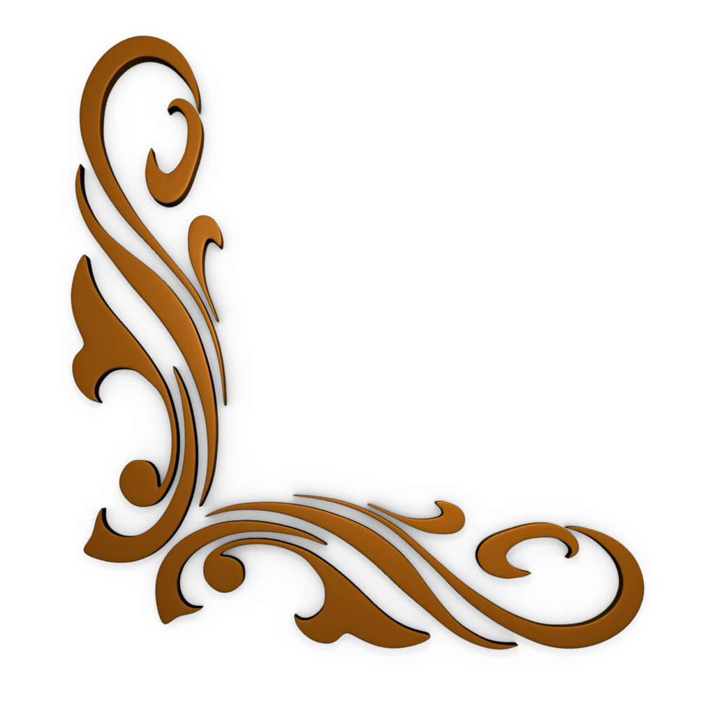 corner scroll design Clip Art Library