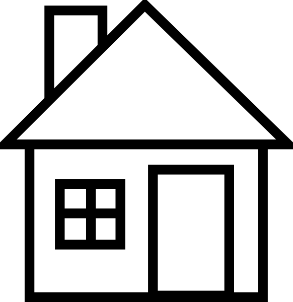 house in black and white Clip Art Library