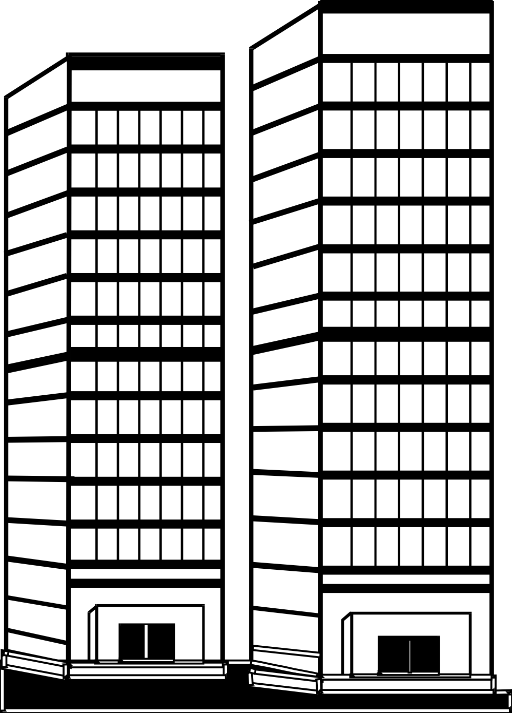 Free Black Building Cliparts, Download Free Black Building Cliparts png