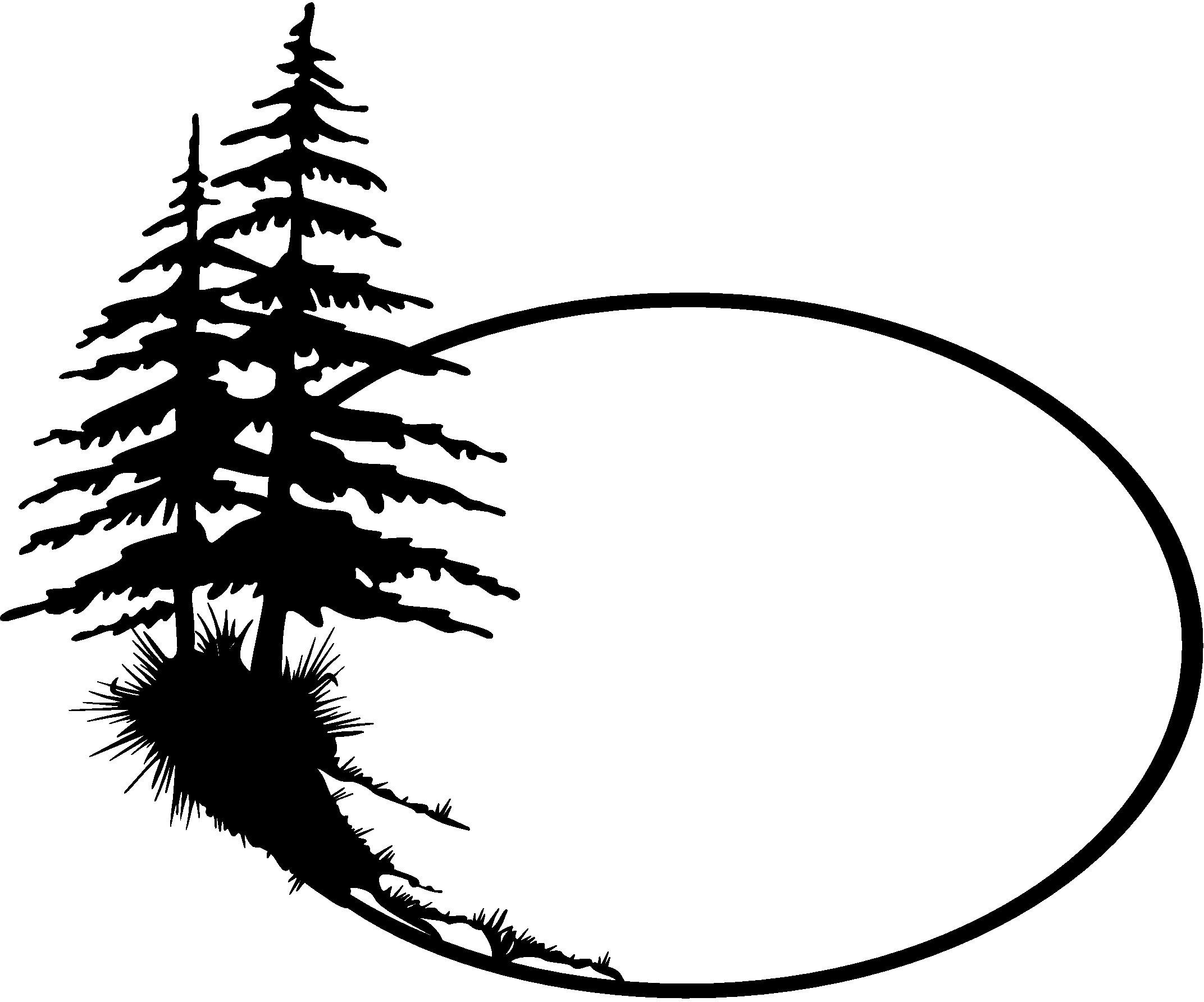 silhouette pine tree clipart Clip Art Library