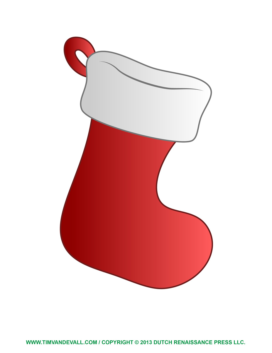 printable christmas stocking clipart Clip Art Library