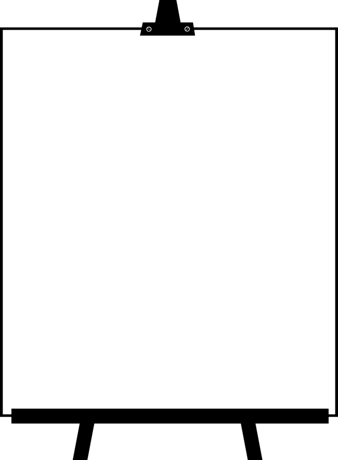 Easel Clipart Black And White