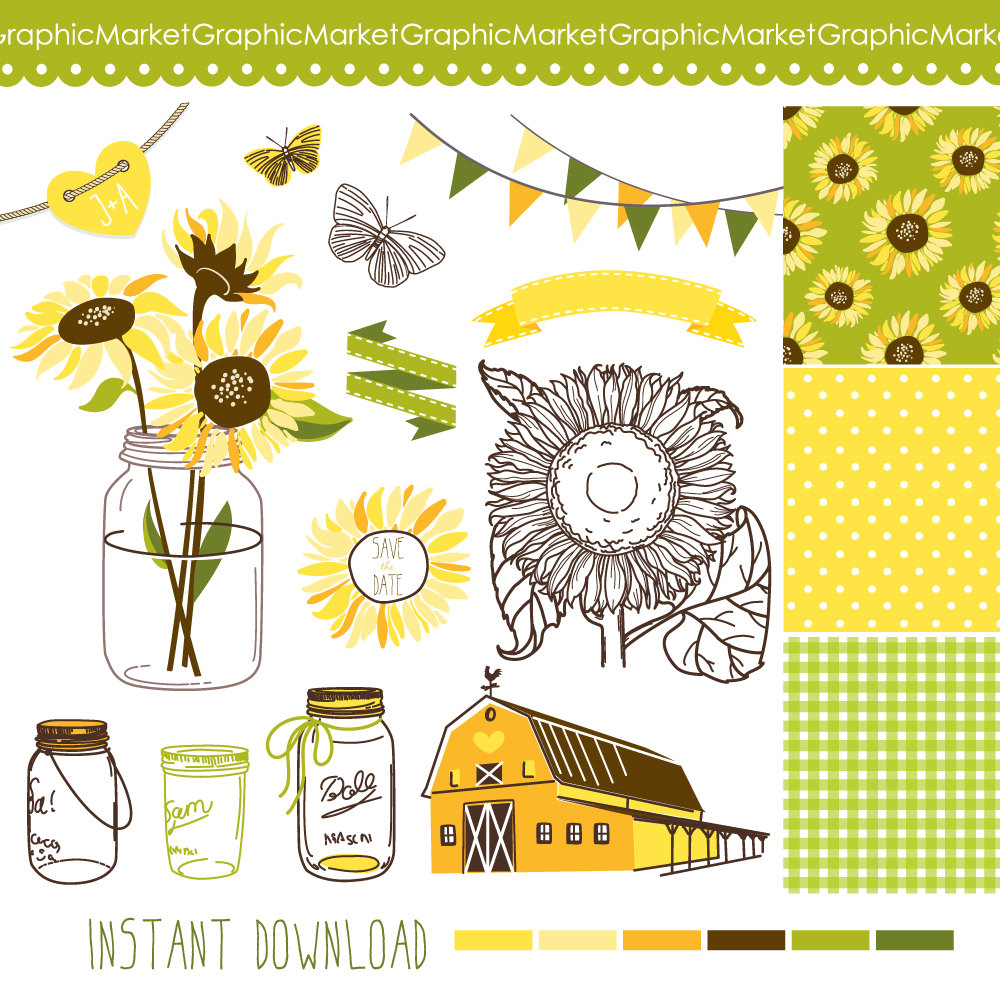 Free Country Sunflower Cliparts, Download Free Country Sunflower