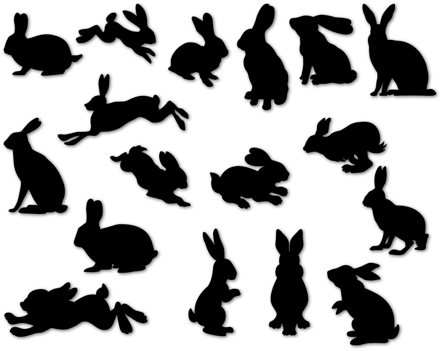 Free Easter Bunny Silhouette Clip Art, Download Free Easter Bunny