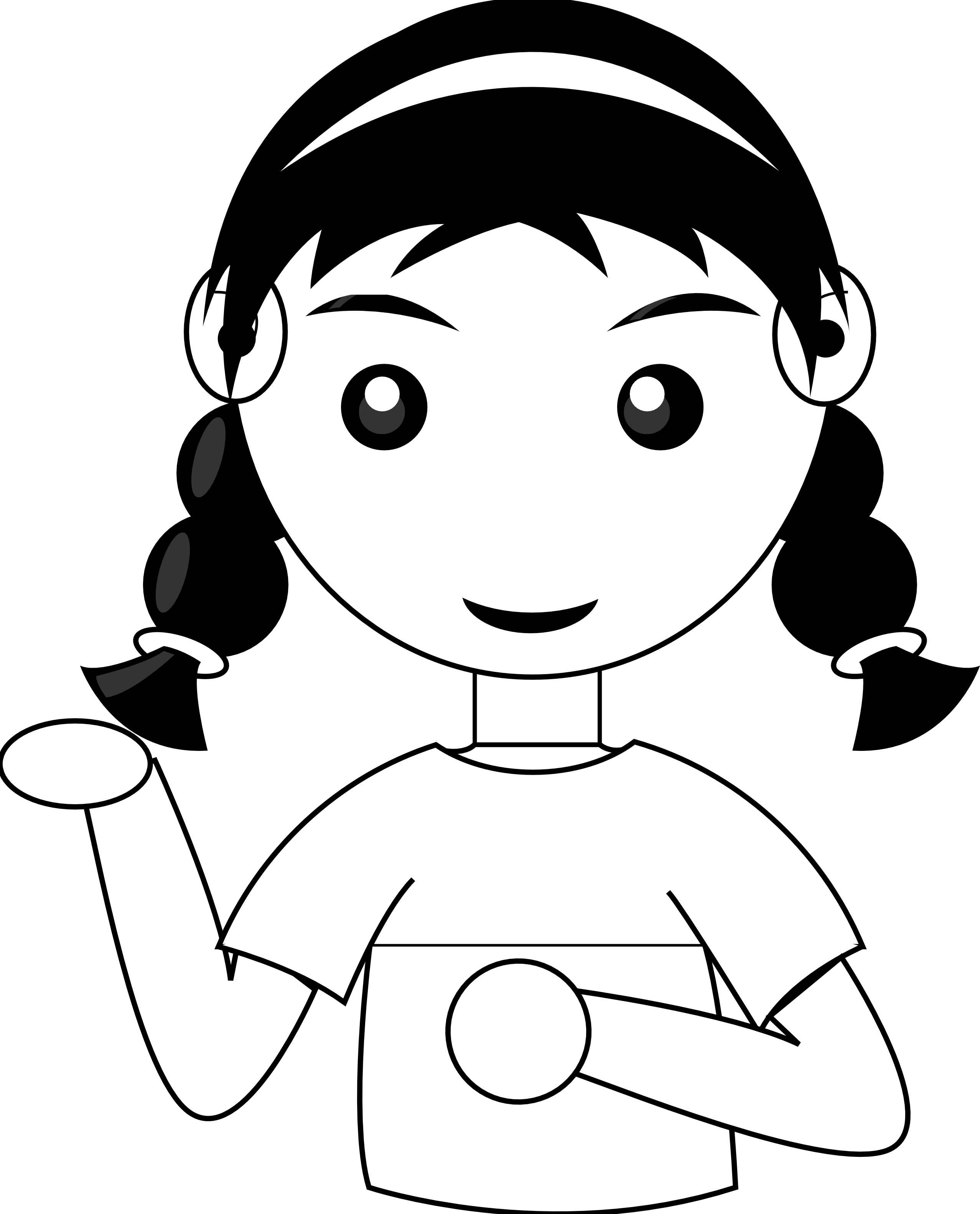 Woman Cartoon Images Black And White Free for commercial use no