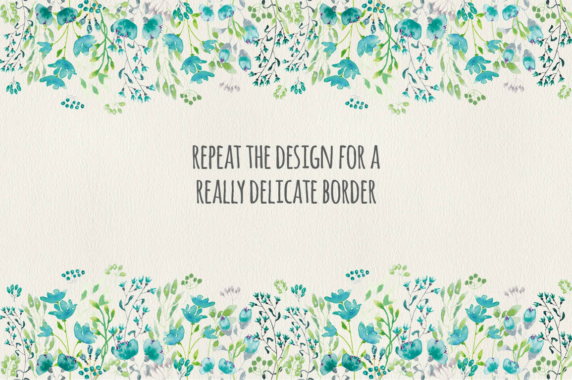 teal flower border clipart Clip Art Library