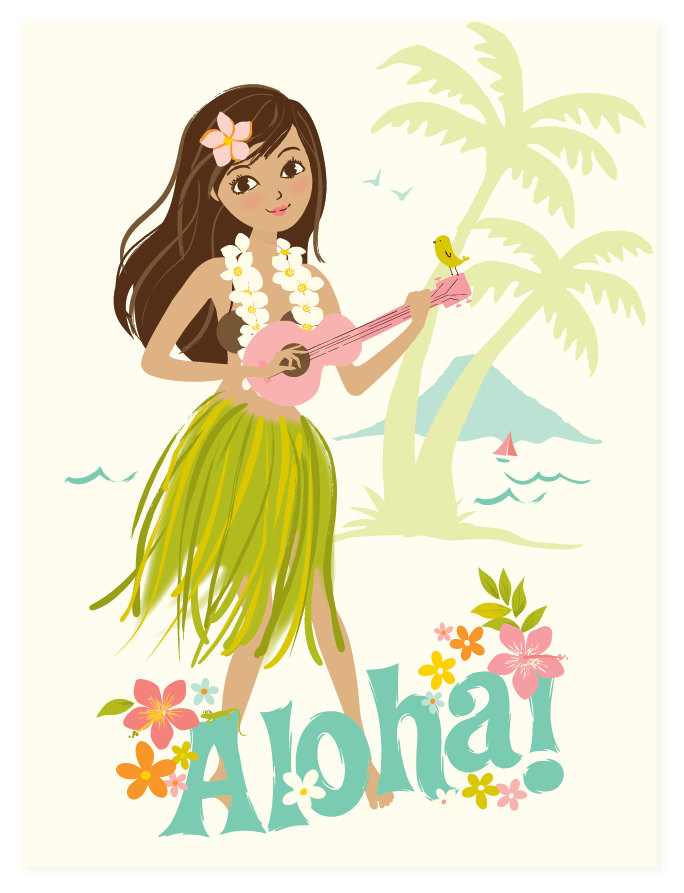 hawaiian hula girl clipart Clip Art Library