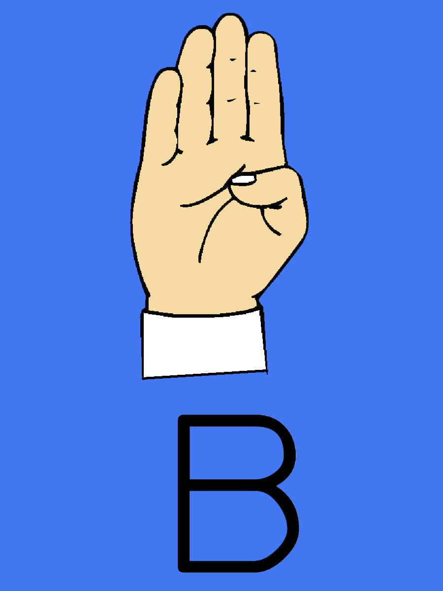 sign language b Clip Art Library