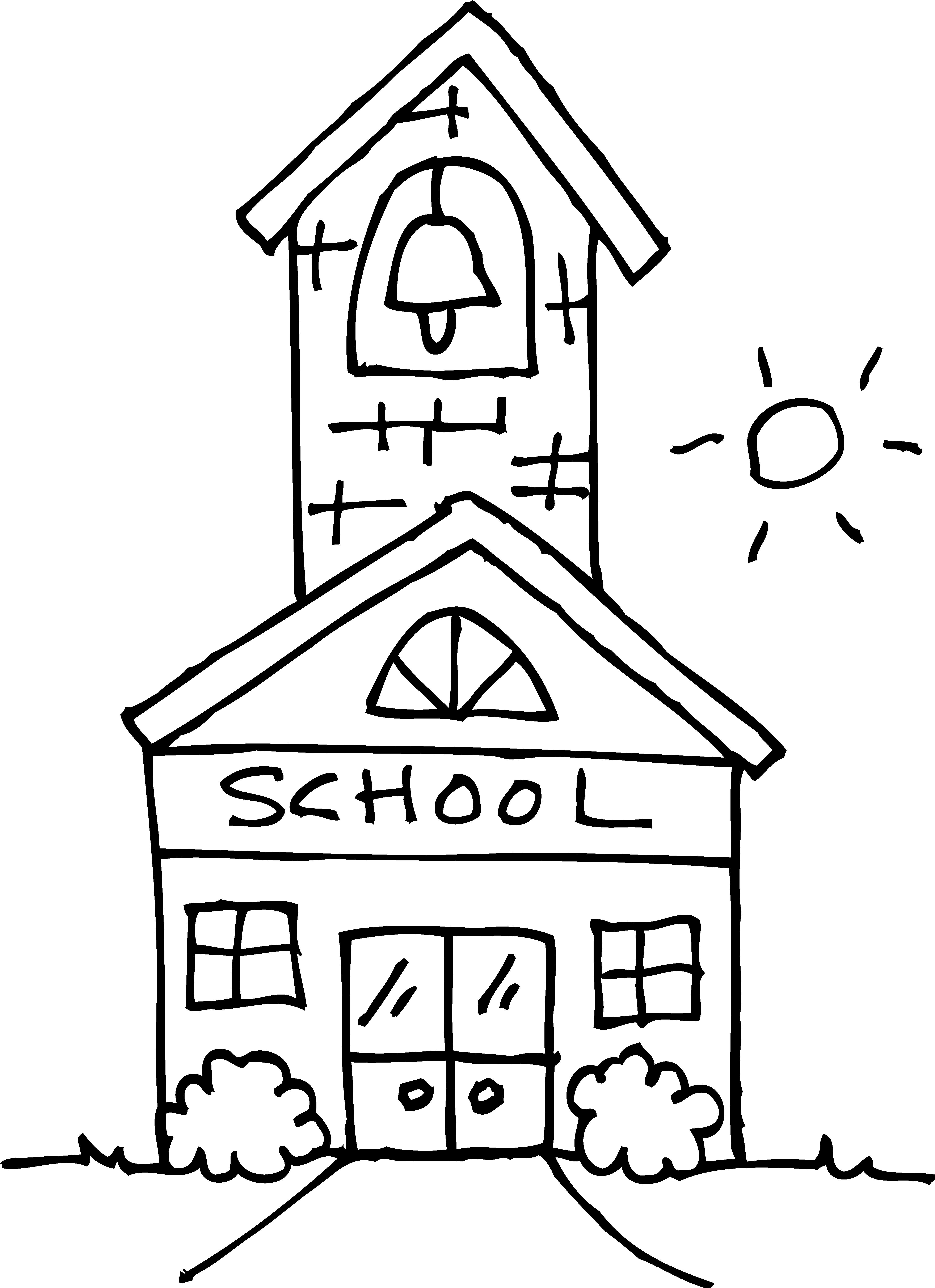 Black And White Kindergarten Clipart