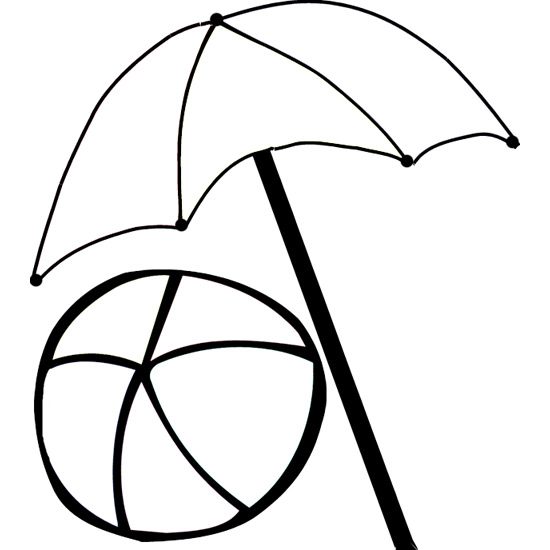 Free Black And White Beach Umbrella, Download Free Black And White
