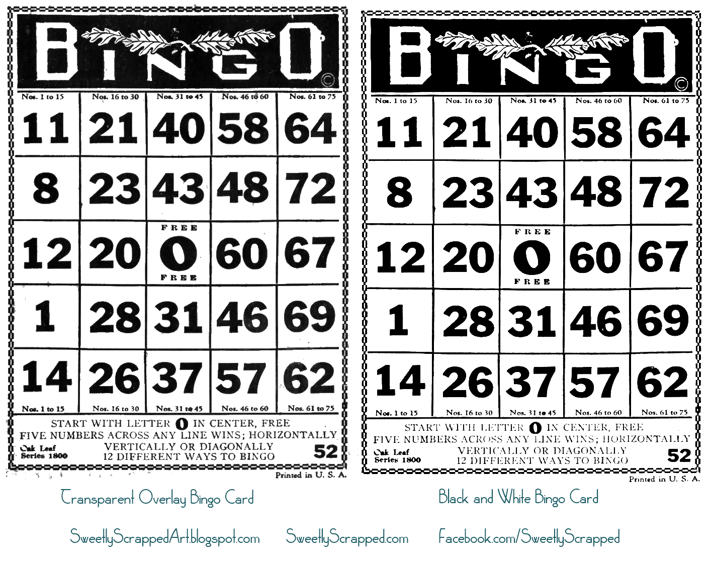 Create Customized Bingo Cards with Bingo Card Cliparts