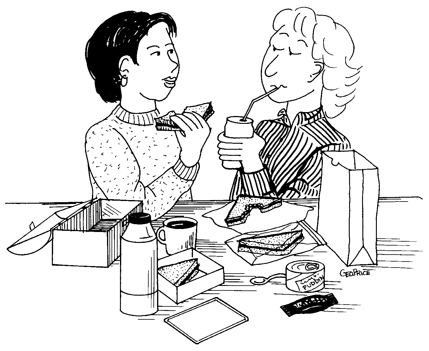 School Canteen Clipart Black And White