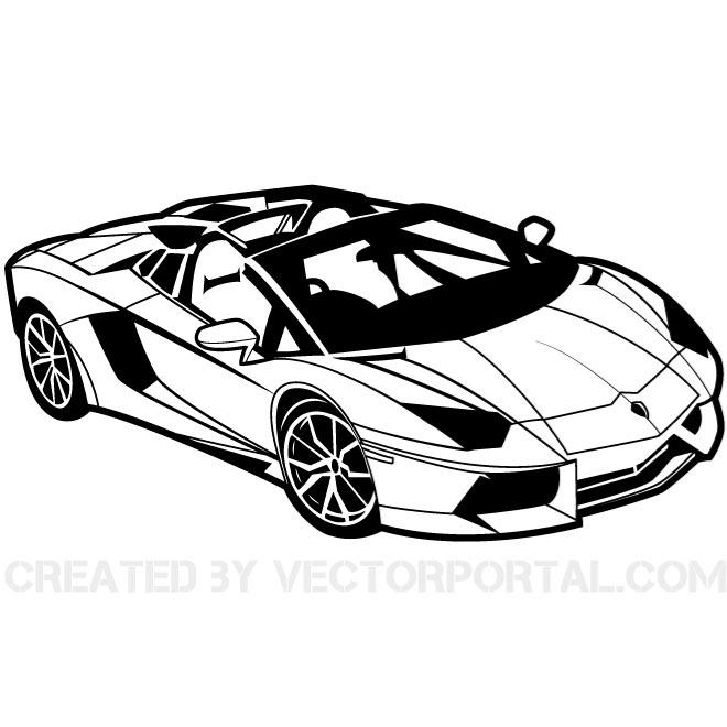 Free Sports Car Clipart Black And White, Download Free Sports Car