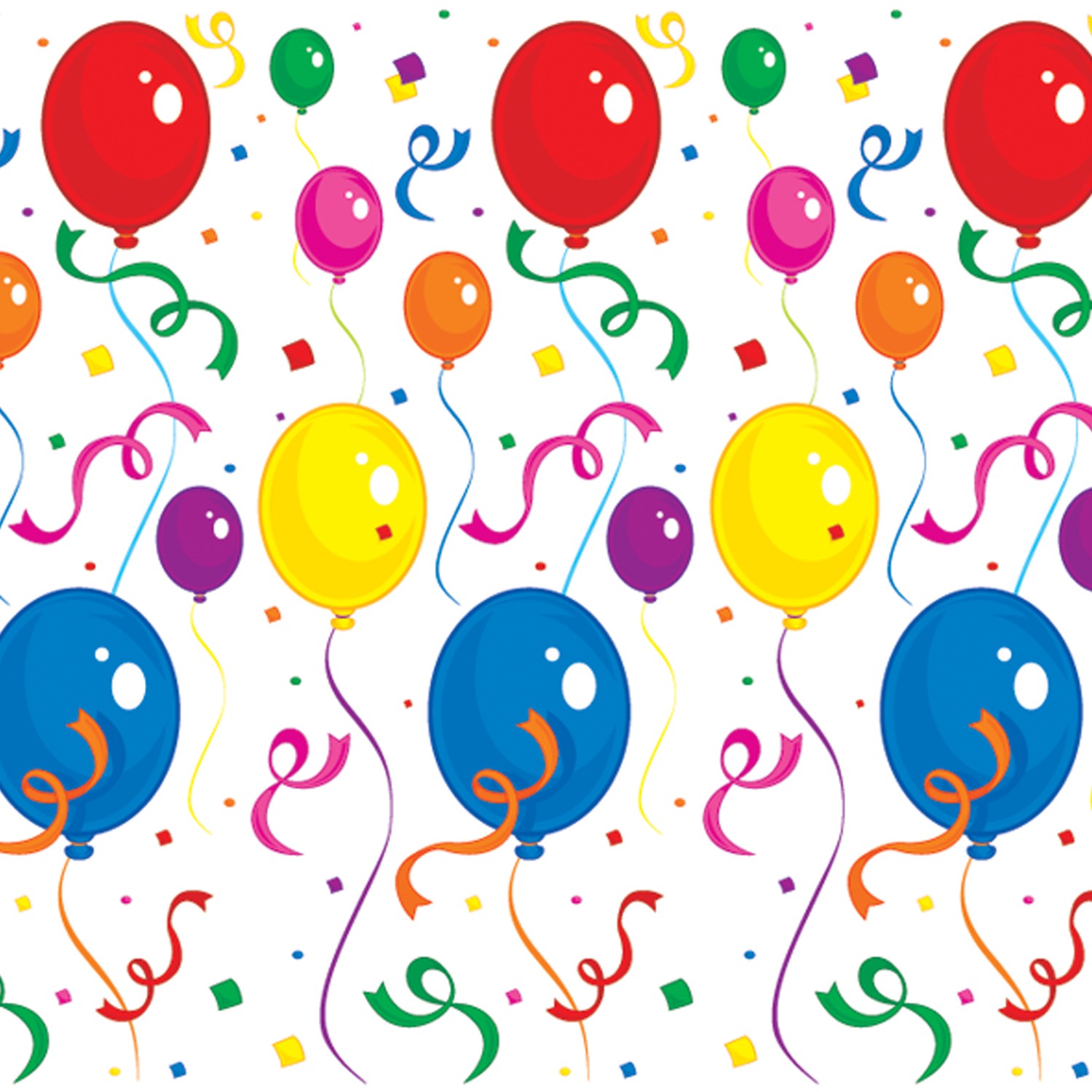 birthday confetti and balloons Clip Art Library