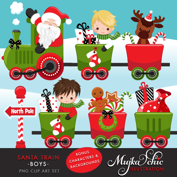 Free Christmas Train Cliparts, Download Free Christmas Train Cliparts png images, Free ClipArts