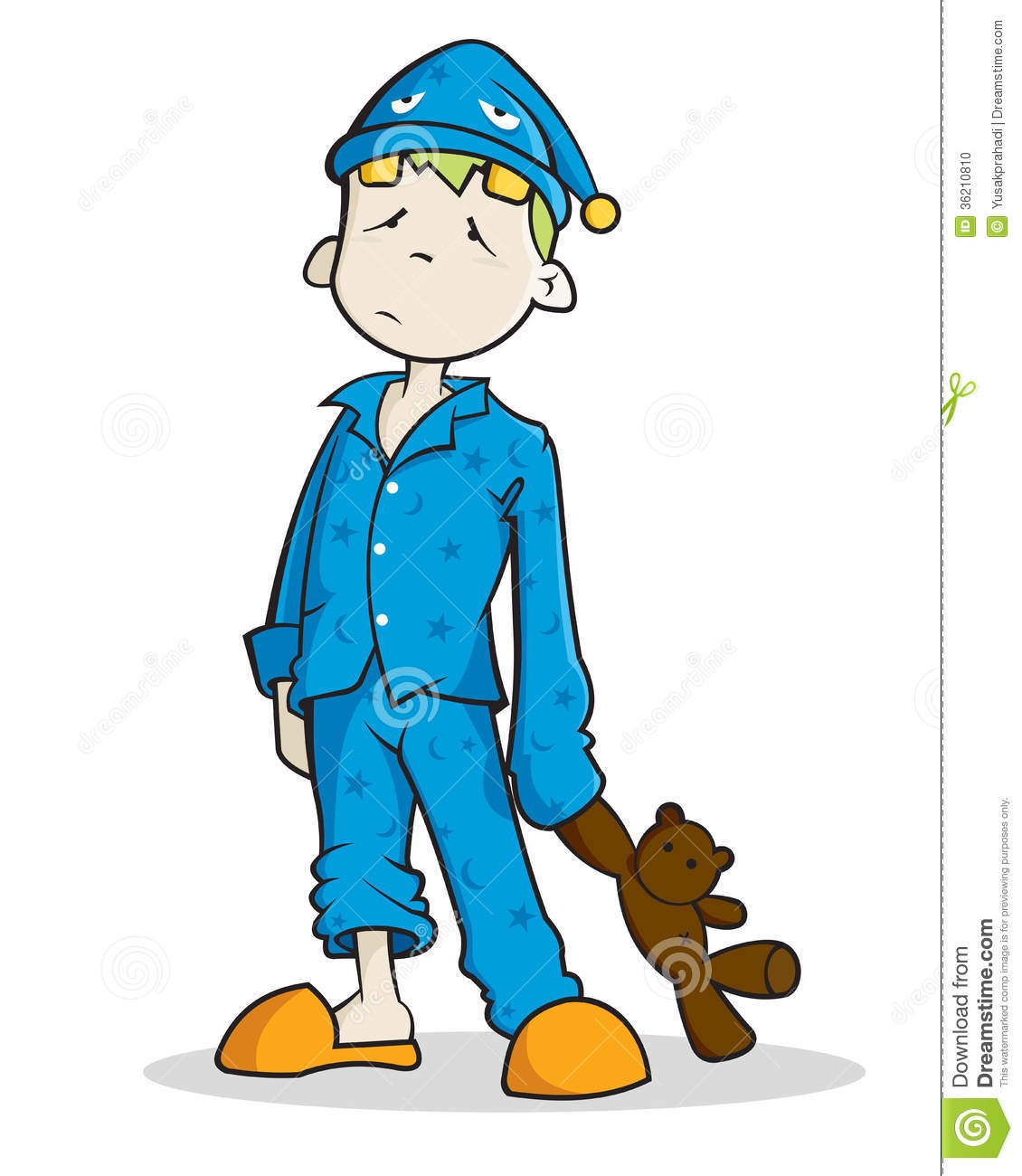 Boy In Pajamas Clipart