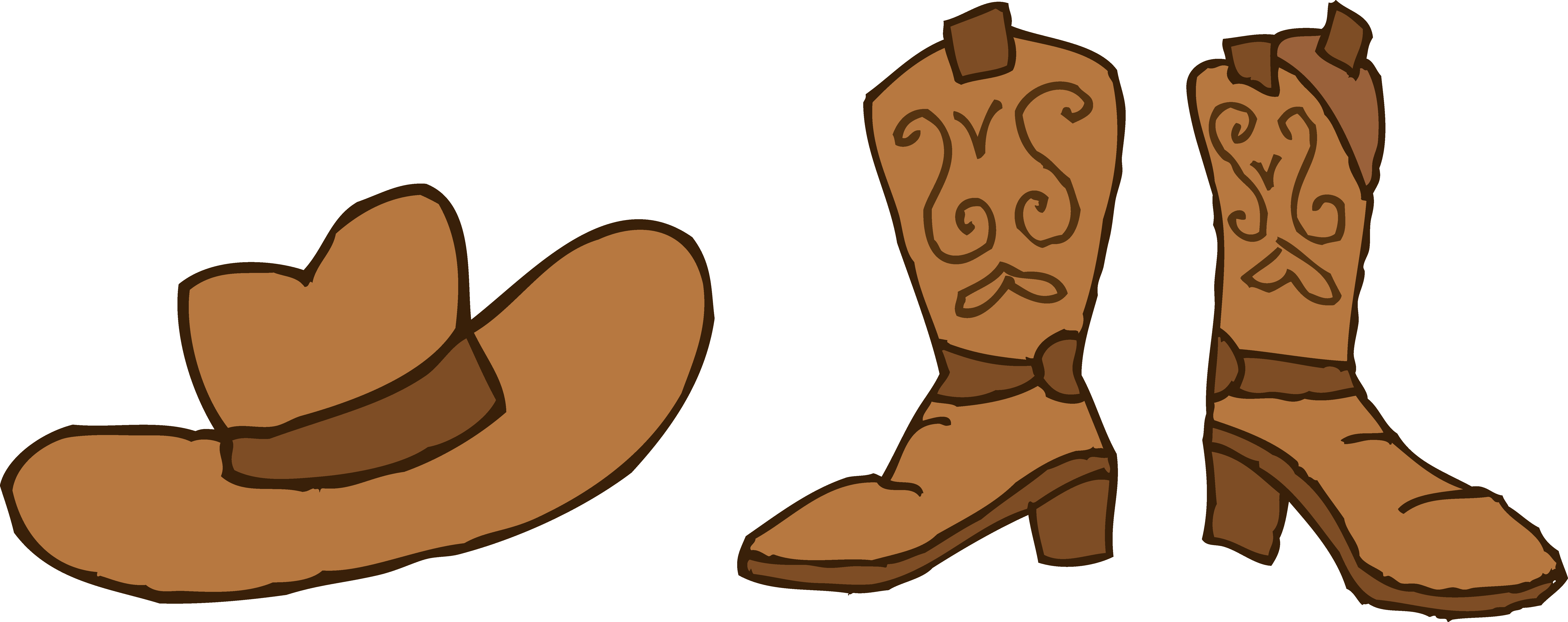 clip art cartoon cowboy boots Clip Art Library