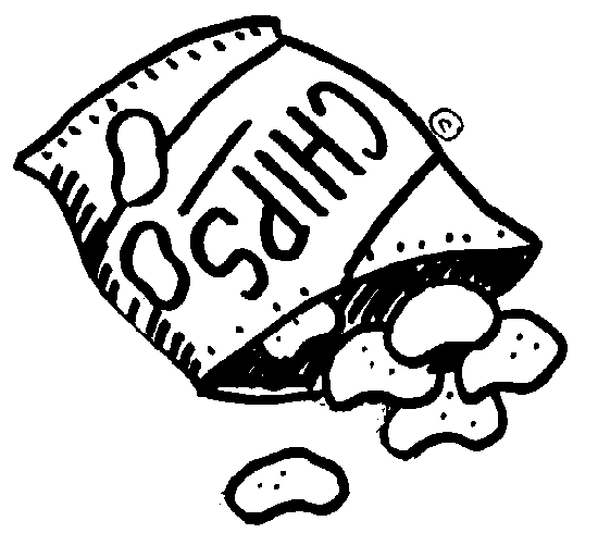 Free Snacks Clipart Black And White, Download Free Snacks Clipart Black