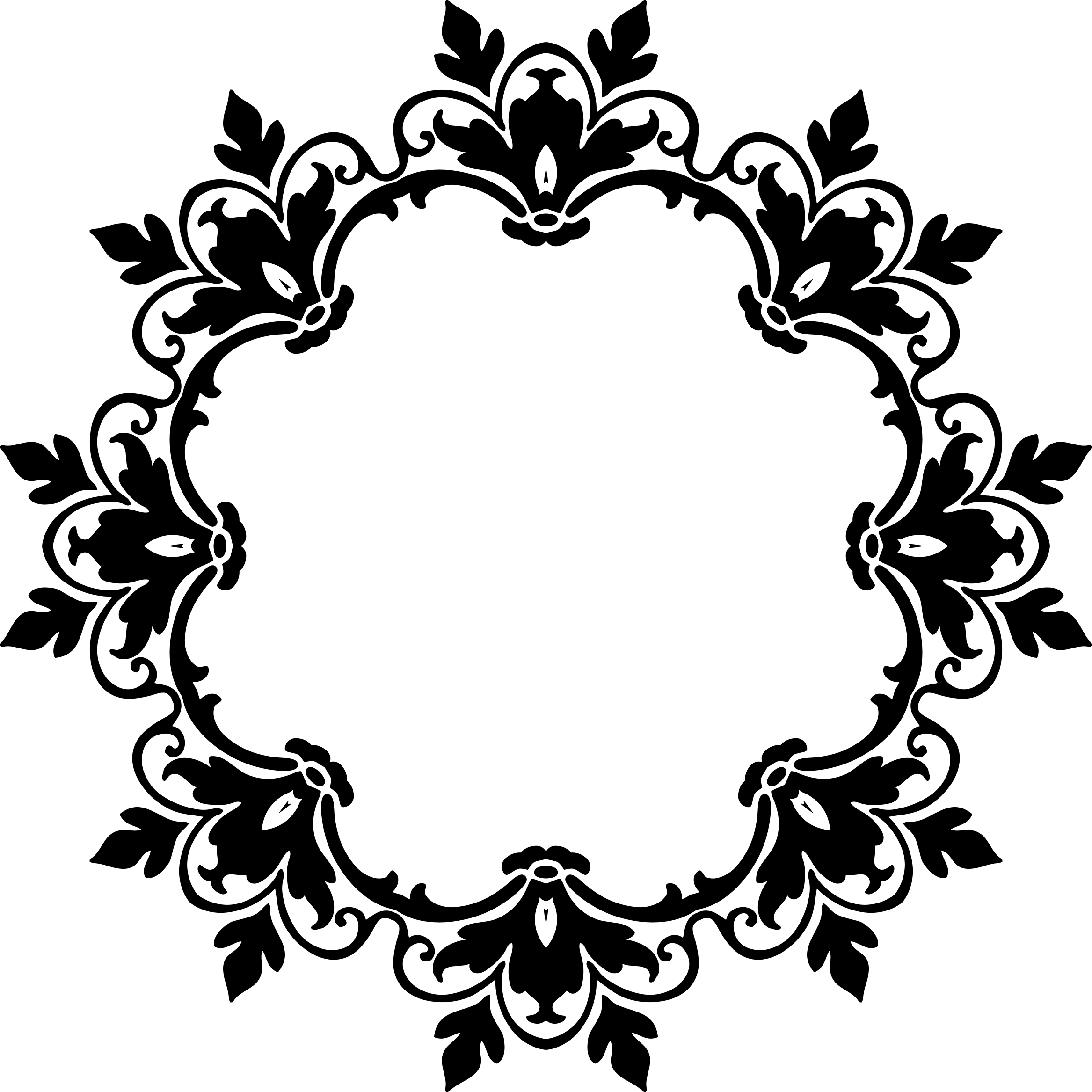 Damask Frames Clipart Elegant Designs for Your Projects