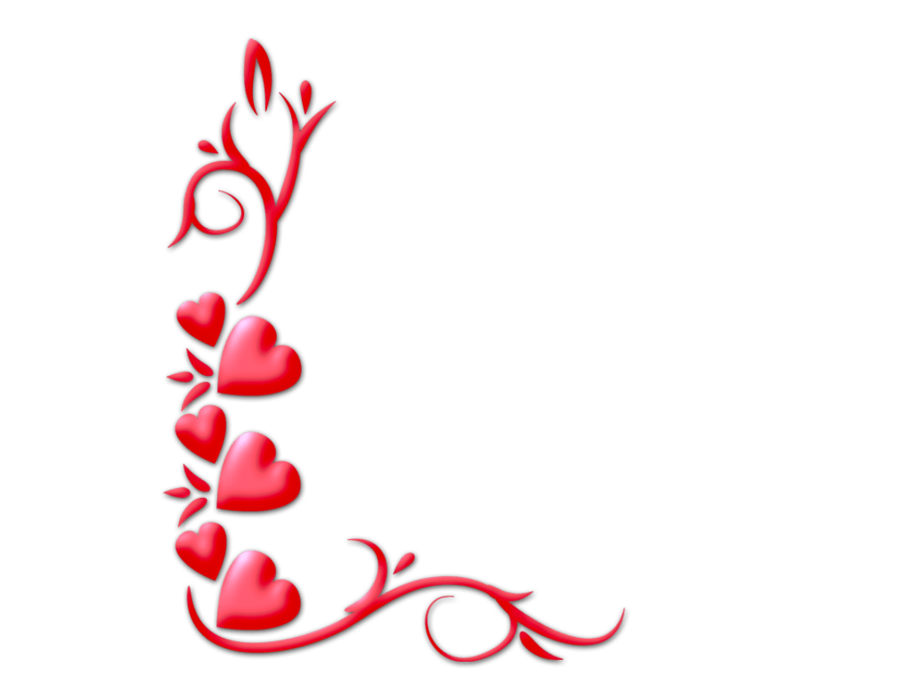 heart corner border png Clip Art Library