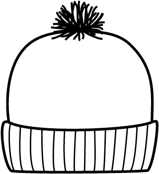winter hat coloring page - Clip Art Library