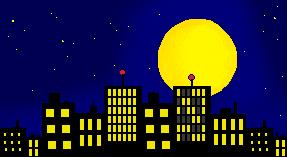 Night City Building Cartoon Clip Art Library