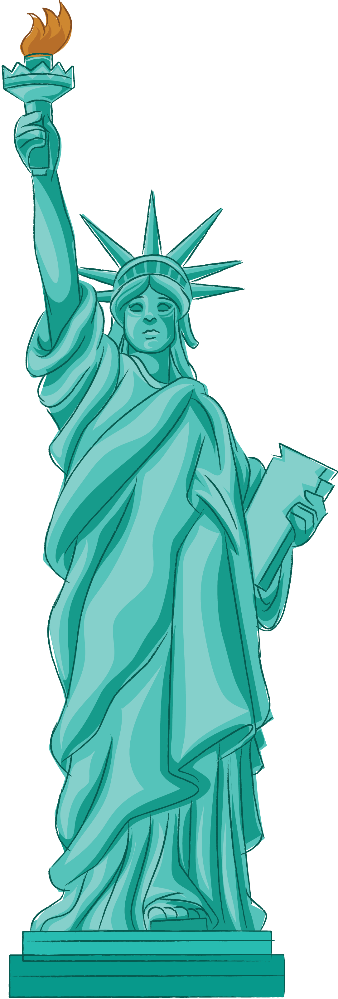 statue of liberty animated Clip Art Library
