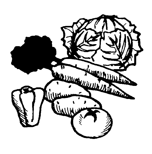 Free Vegetables Black And White Clipart, Download Free Vegetables Black