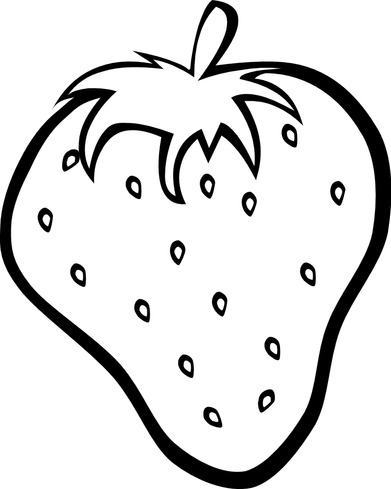 Free Strawberry Black And White, Download Free Strawberry Black And