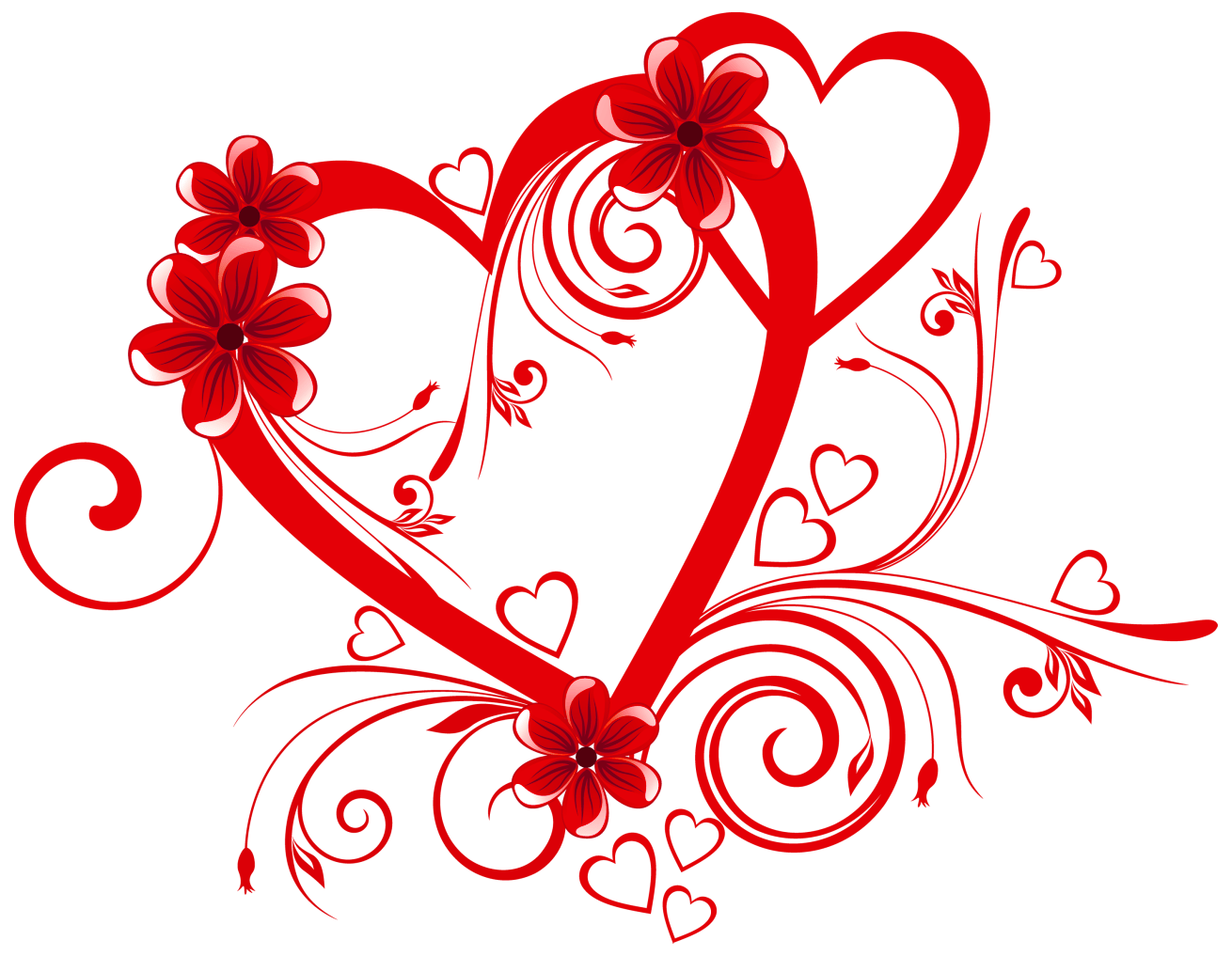 Free Heart Flower Cliparts, Download Free Heart Flower Cliparts png