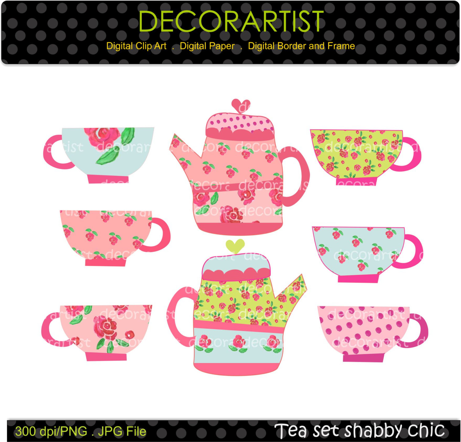 Cute Teacup Cliparts Add Some Charm to Your Designs!